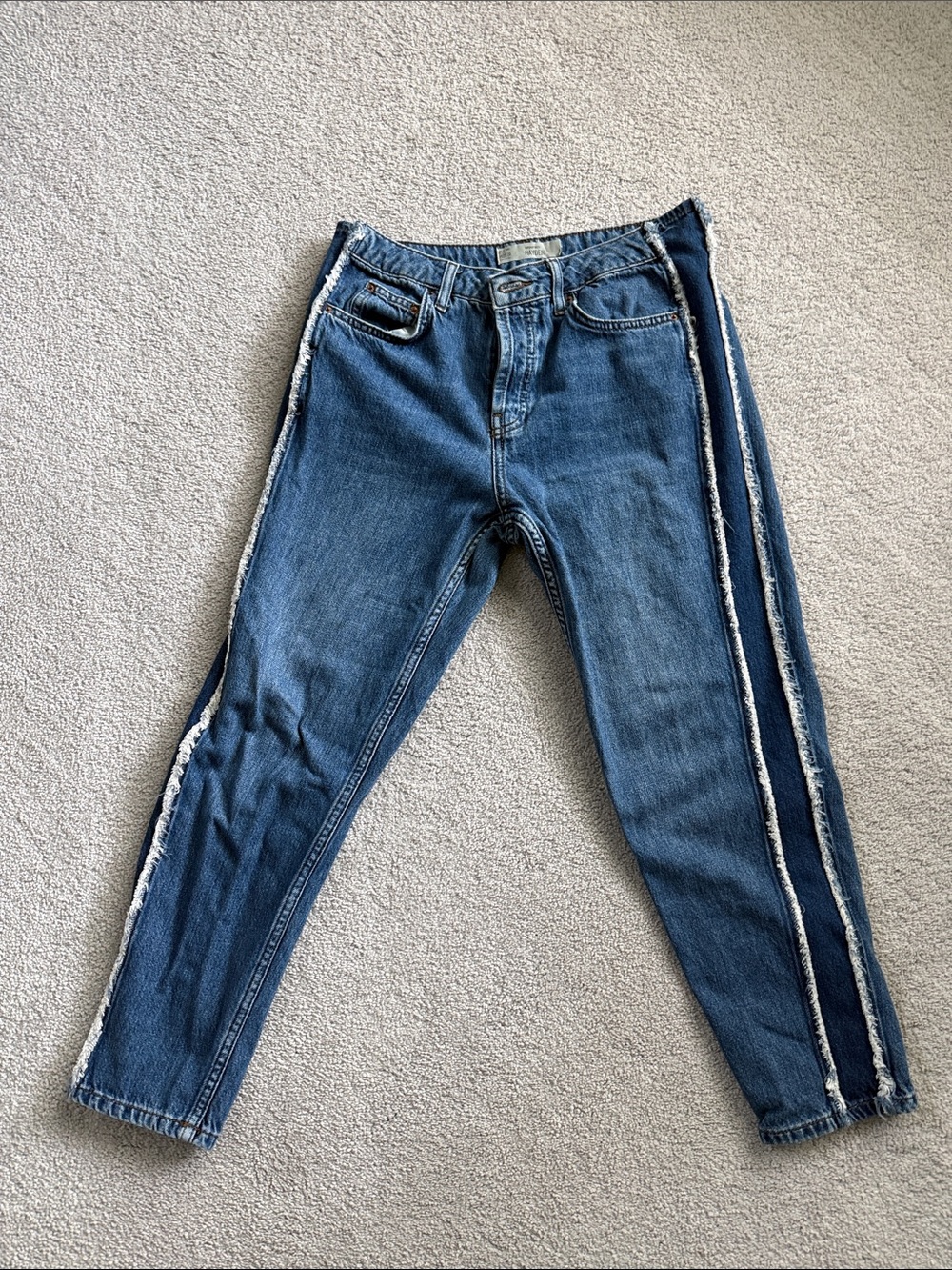 Topshop Hayden Light Blue Denim Moto Jeans